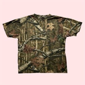 Y2K Yukon Gear Mossy Oak Breakup Infinity Short Sleeve Chest Pocket Large